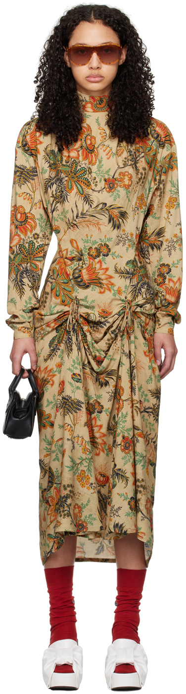 Vivienne Westwood Multicolor Cj Midi Dress In O302 Multi