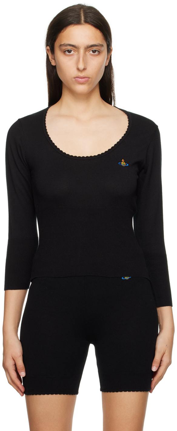 Shop Vivienne Westwood Black Bebe Sweater In N401 Black