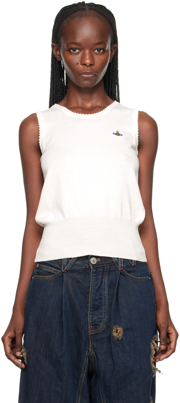 Vivienne Westwood Off-white Bea Tank Top In A402 Cream