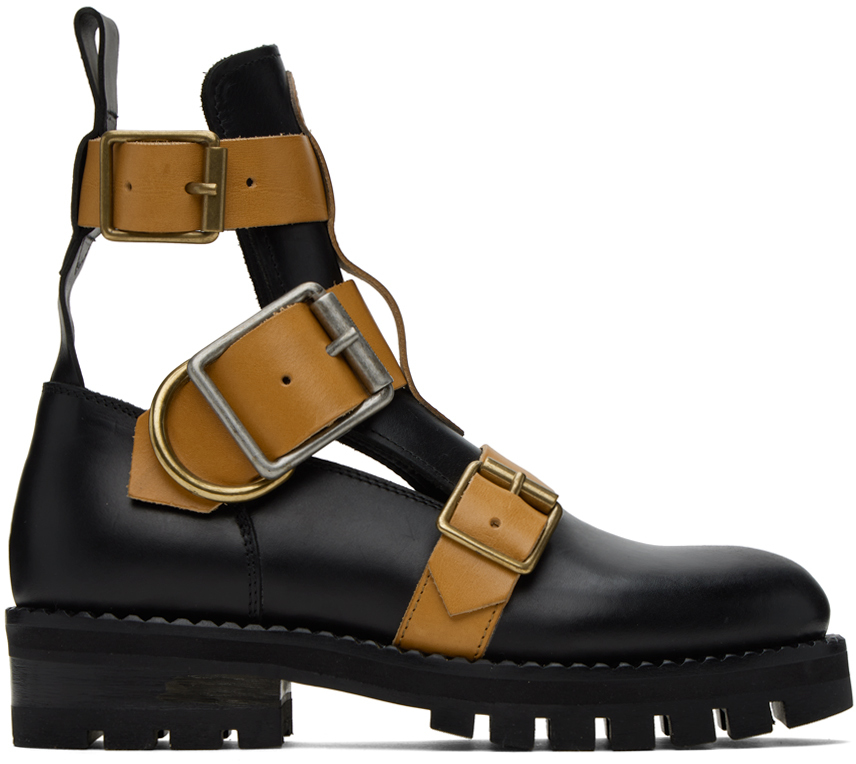 Vivienne Westwood Black Rome Boots In C406 Black/tan