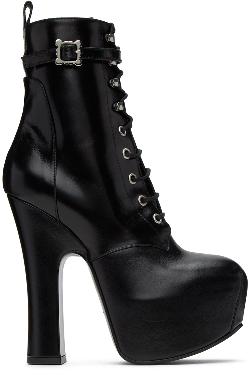 Shop Vivienne Westwood Black Pleasure Boots In N401 Black