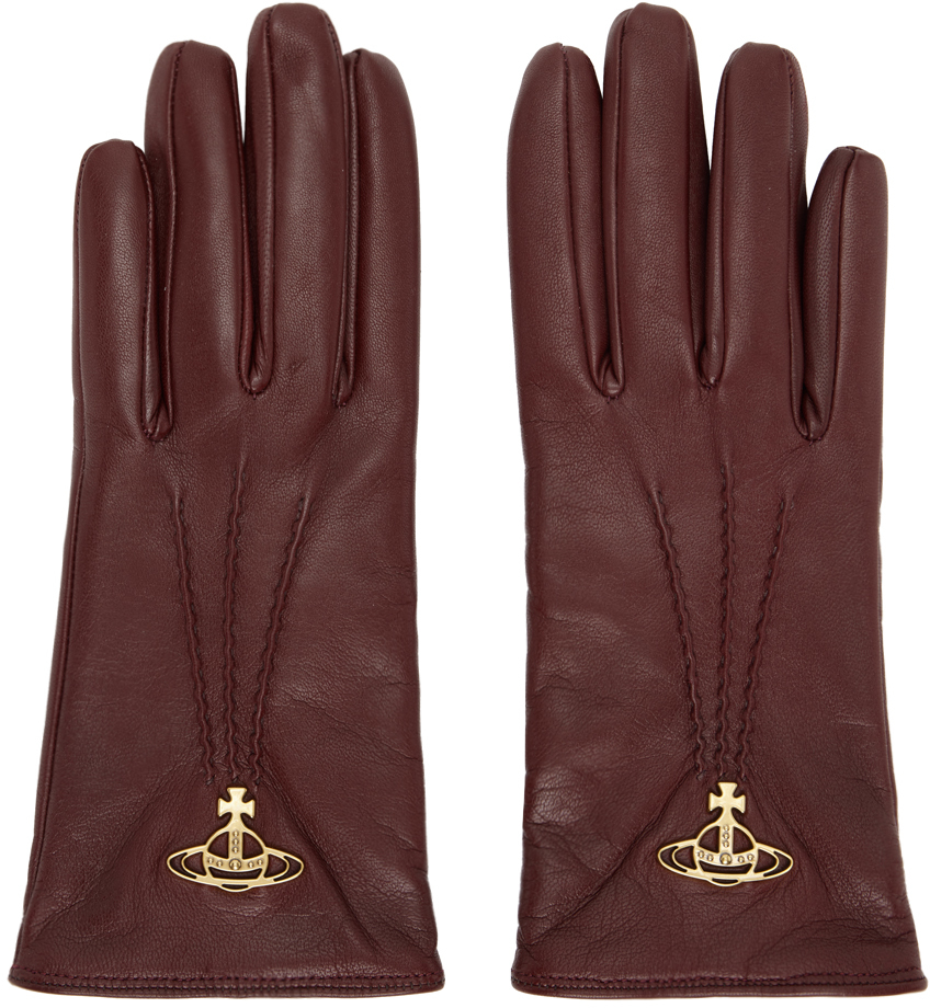 Louis Vuitton Brown Leather Gloves