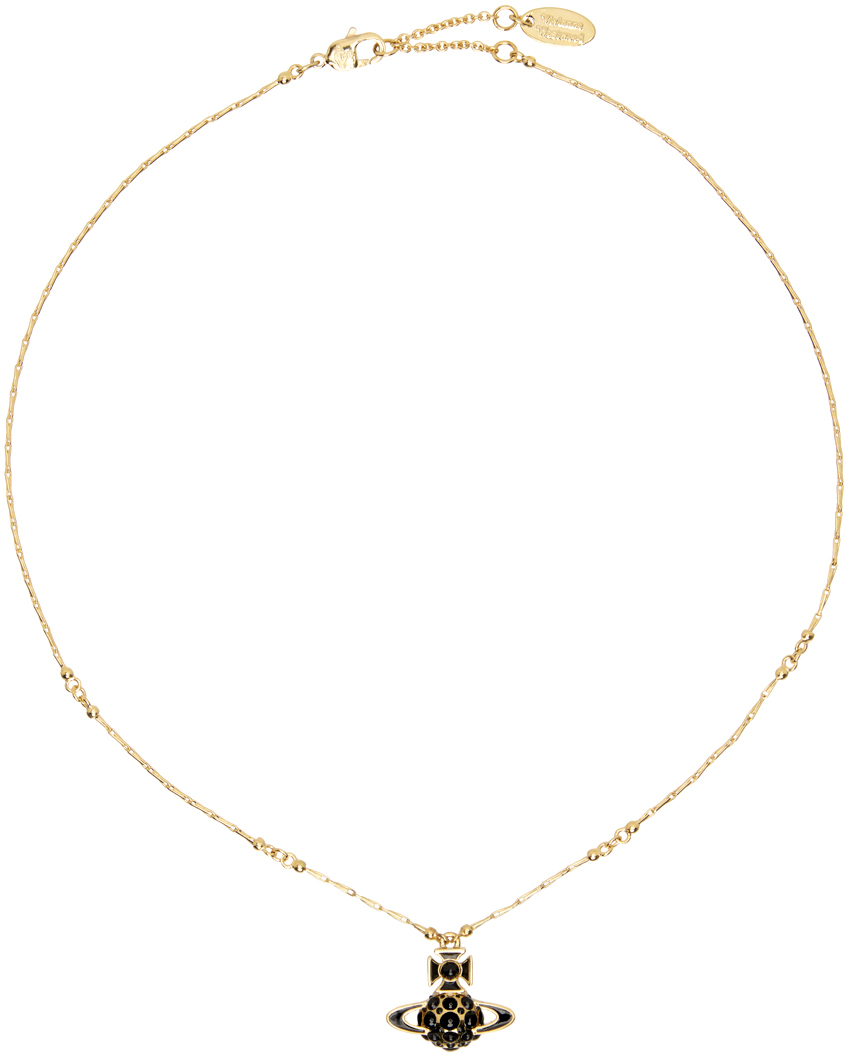 Vivienne Westwood Gold Saffron Bas Relief Pendant Necklace