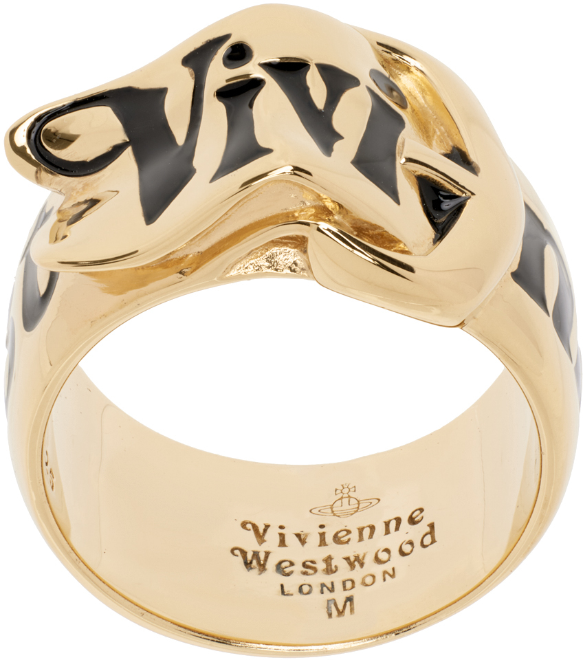 VIVIENNE WESTWOOD GOLD BELT RING
