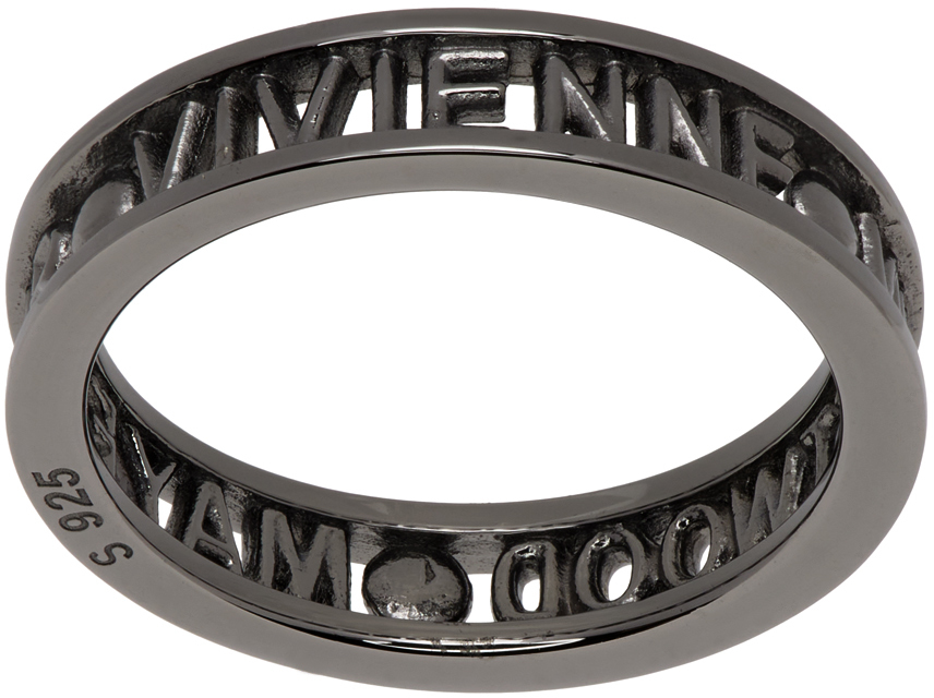Vivienne Westwood: Gunmetal Westminster Ring | SSENSE Canada