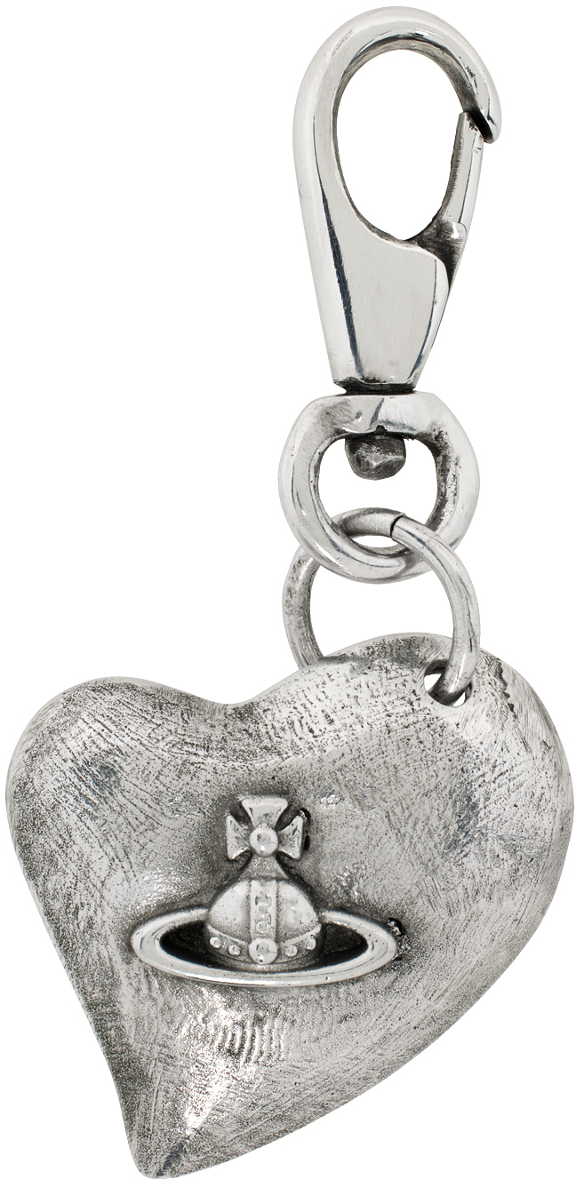 Silver Gadget Brass Heart Keychain