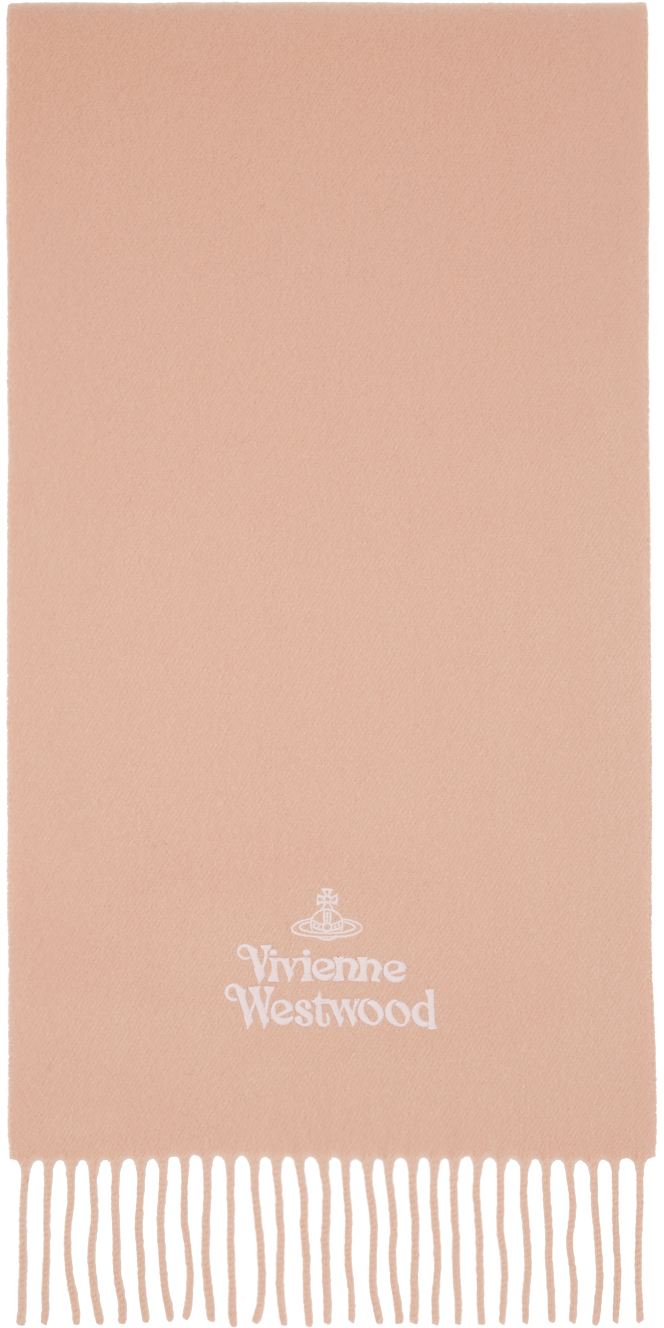 Vivienne Westwood: Pink Embroidered Scarf | SSENSE