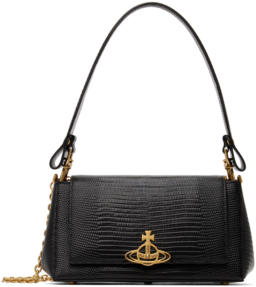 Vivienne Westwood: Black Medium Hazel Bag | SSENSE Canada