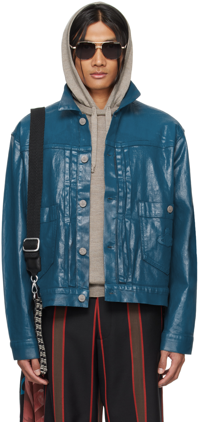 Blue Marlene Denim Jacket by Vivienne Westwood on Sale