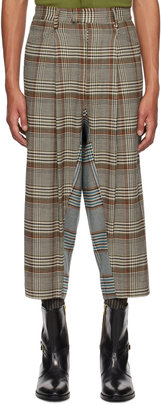 Vivienne Westwood Beige & Brown Macca Trousers In 233-w00m6-o205si