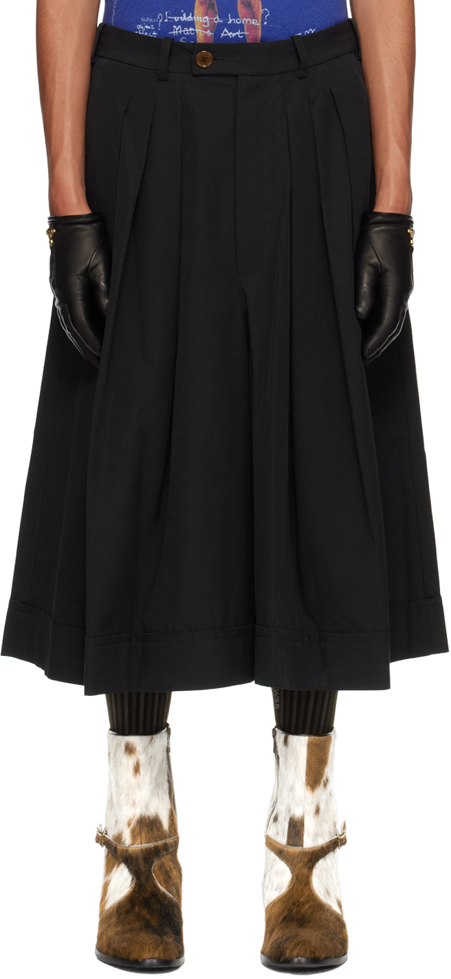 Vivienne Westwood Black Pleated Trousers In 233-w00m2-n401si