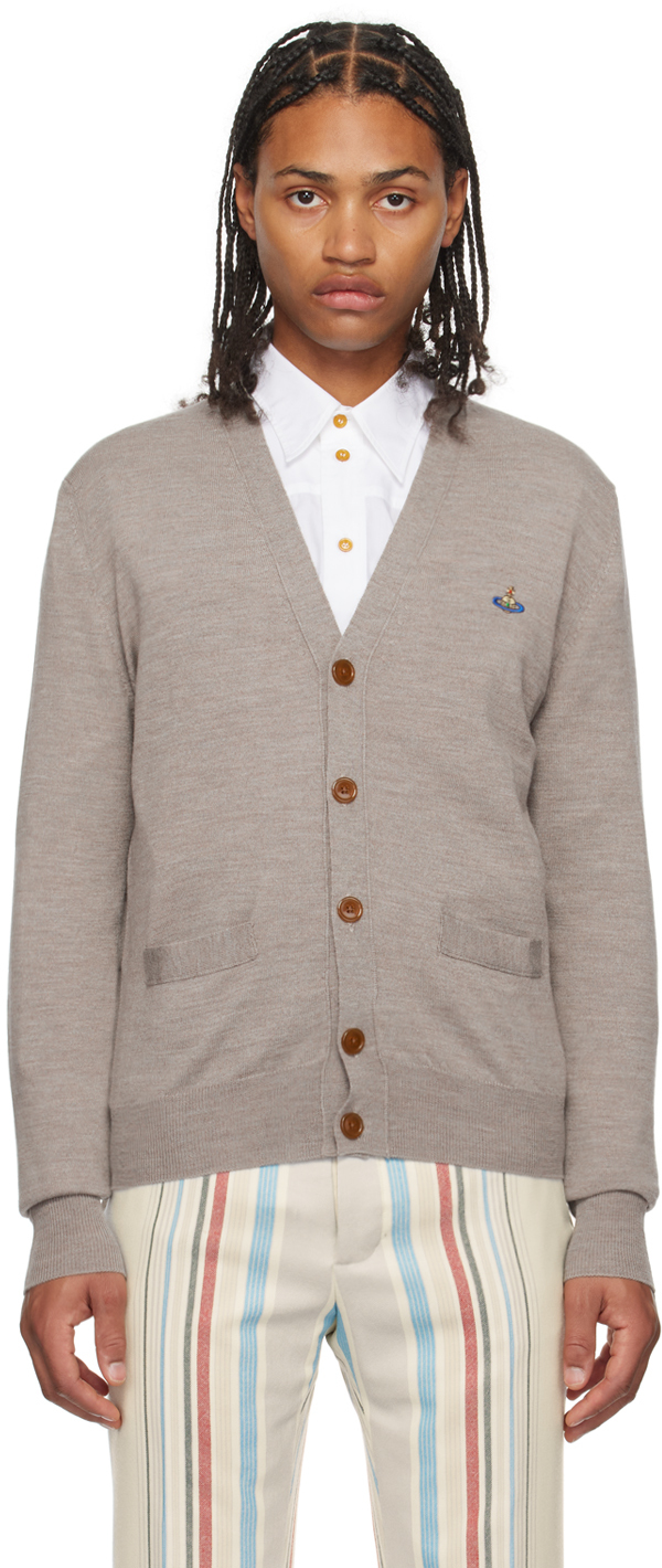 Taupe Buttoned Cardigan