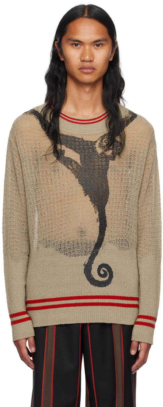 Vivienne Westwood Taupe Distressed Sweater In Tortora