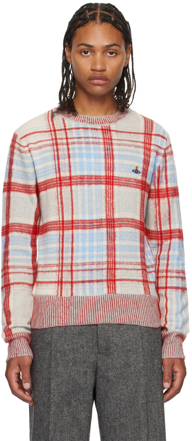 Red & Blue Check Sweater