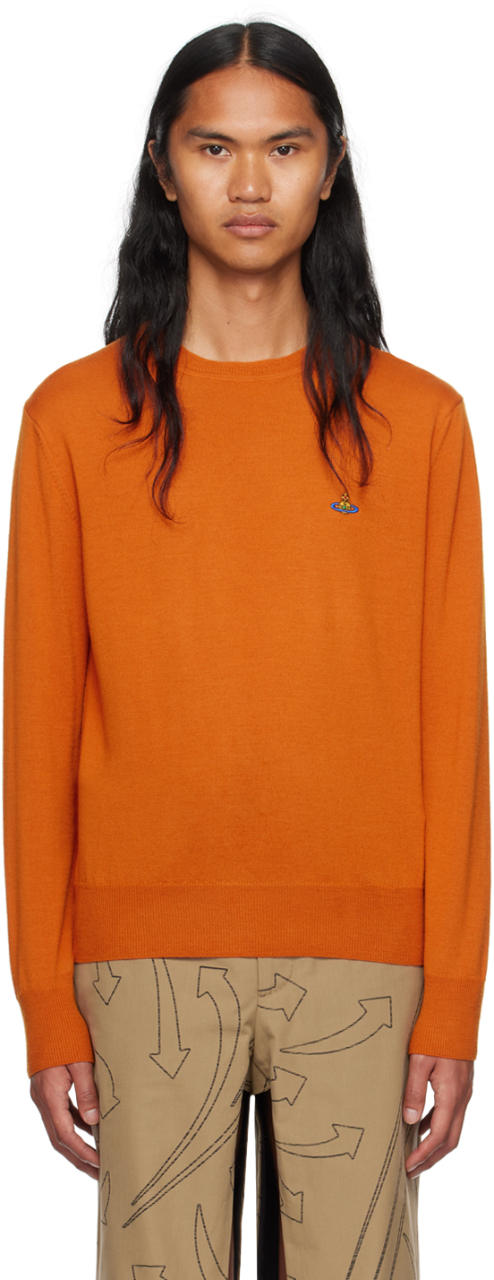 Shop Vivienne Westwood Orange Man Sweater In 233-y0006-f410