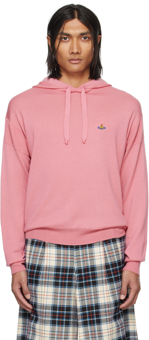 Pink Dropped Shoulder Hoodie