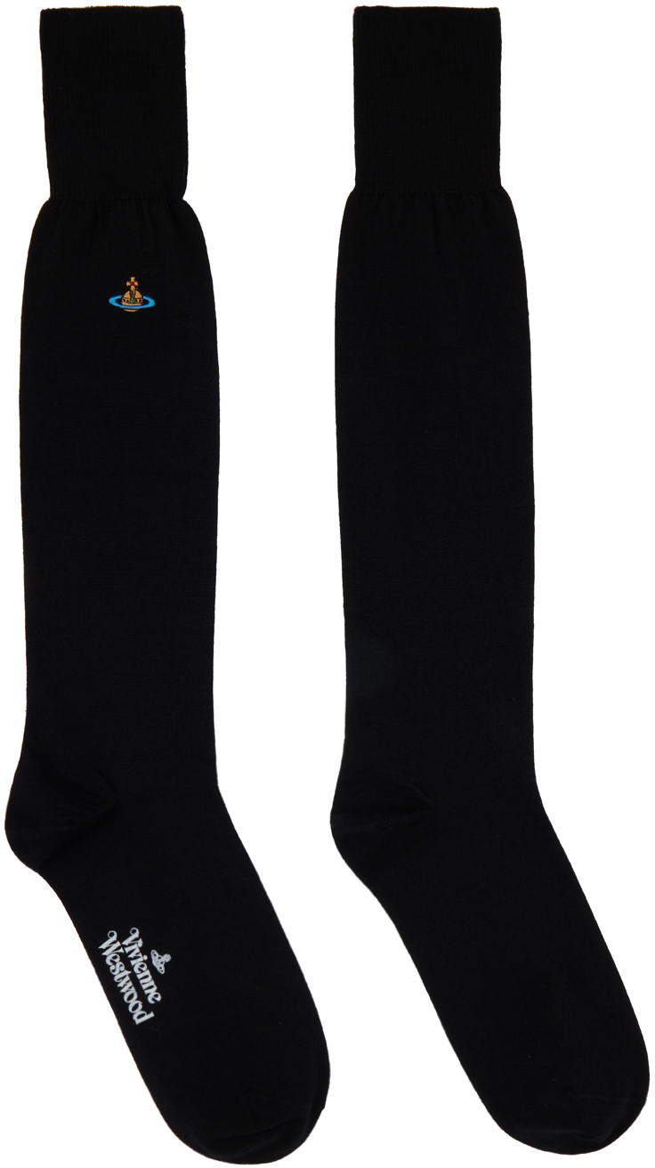 Shop Vivienne Westwood Black Uni Sock In 233-k0025-n401