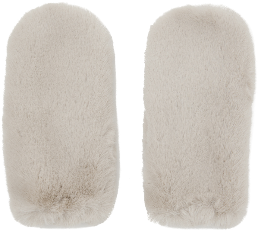 Off-White Charlie Faux-Fur Mittens