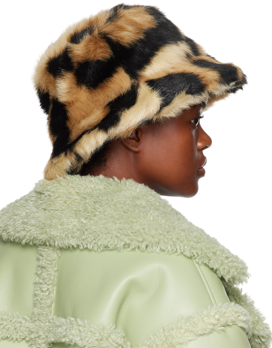 Brown Wera Bucket Hat by Stand Studio on Sale