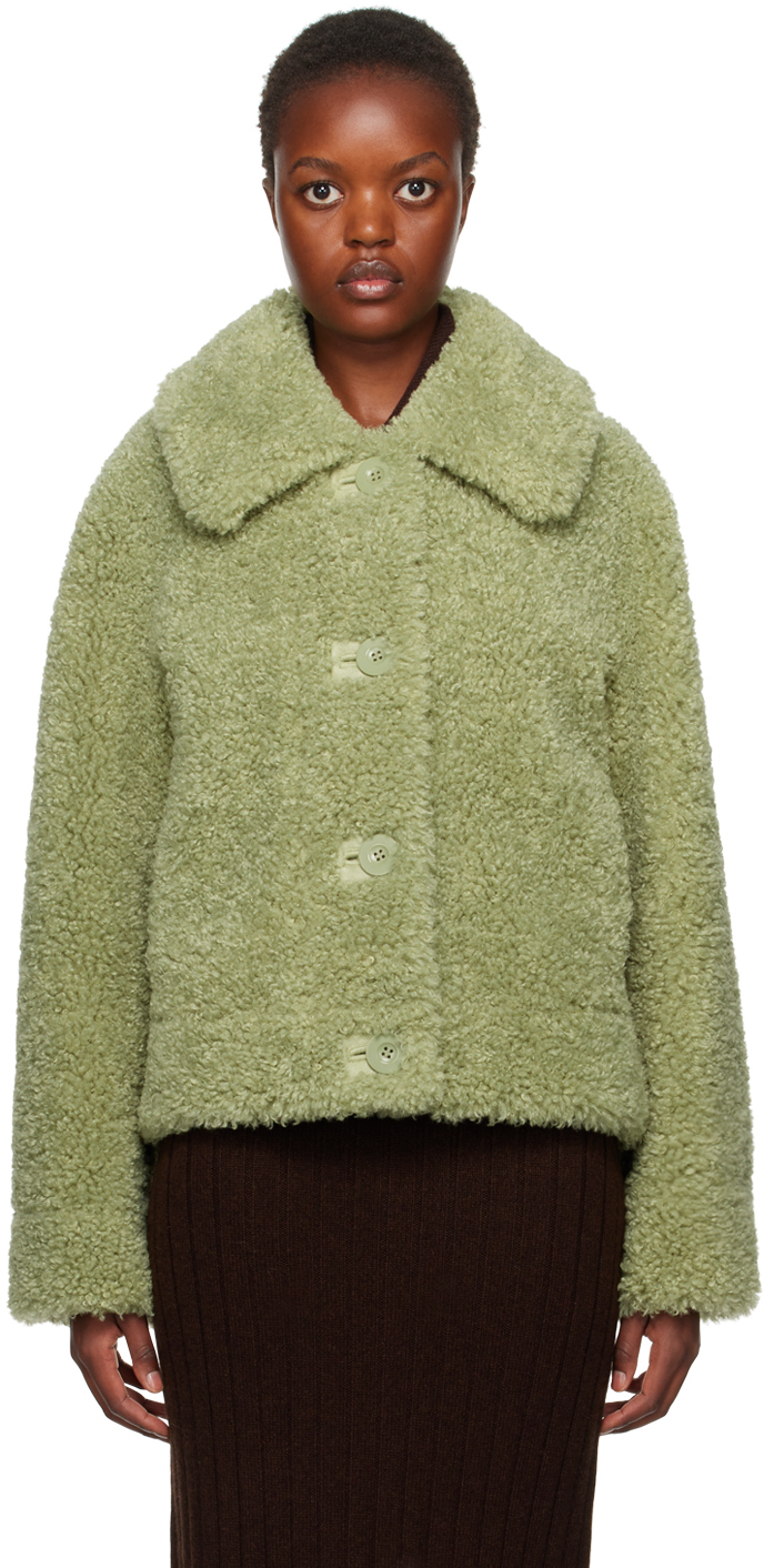 Green Melina Faux-Shearling Jacket