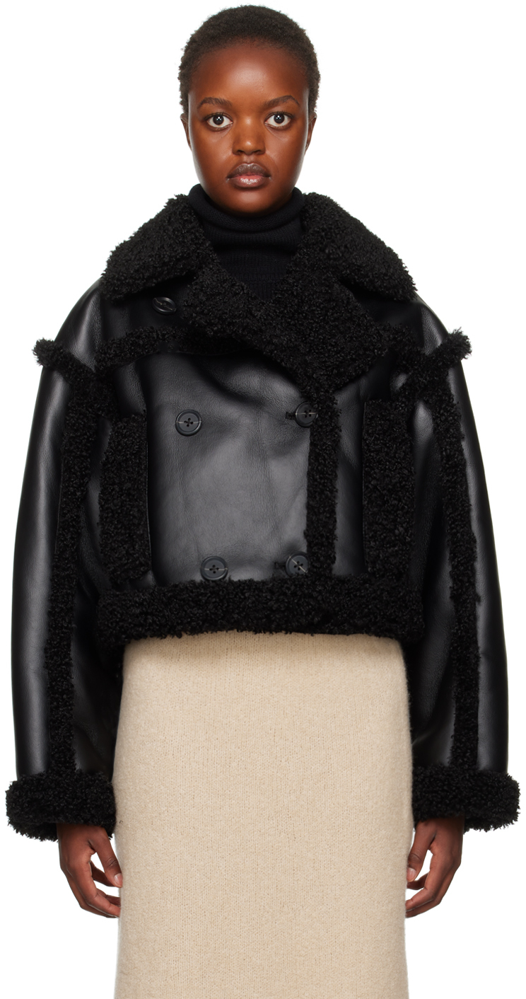 Black Kristy Faux-Shearling Jacket