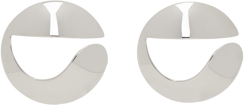 Coperni Silver Logo Earrings