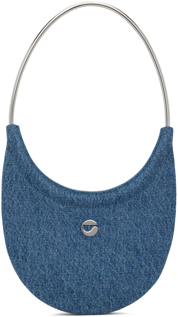Blue Denim Ring Swipe Bag
