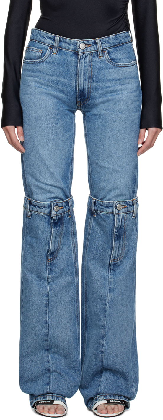Coperni: Blue Open Knee Jeans | SSENSE