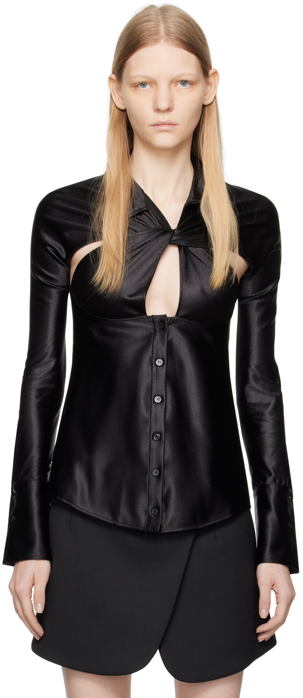 Chemisier Noir Warehouse - Découpes Sur Les Bras - Taille 8 - Occasion Très Bon état