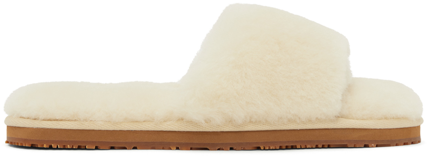 Mou Off-white Open-toe Slippers In Van Vanilla