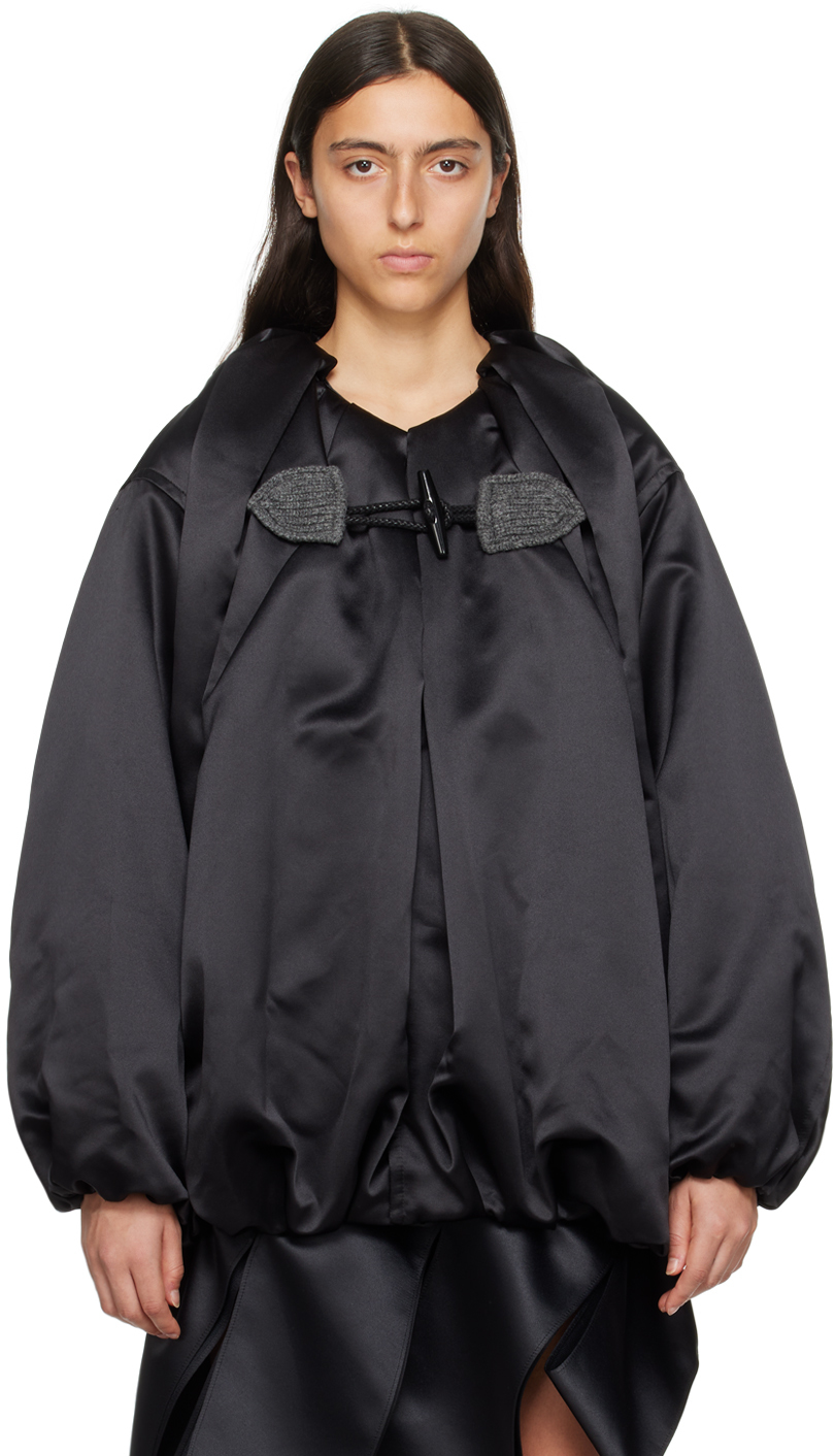 Black Puff Sleeve Jacket