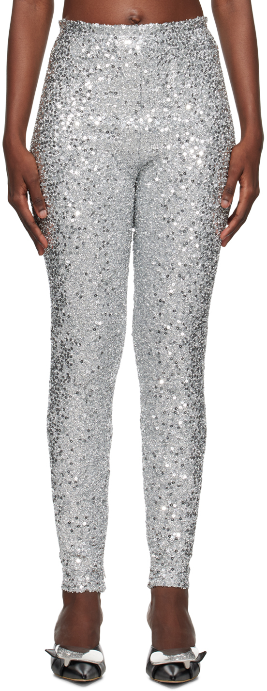 Silver Sequins Leggings