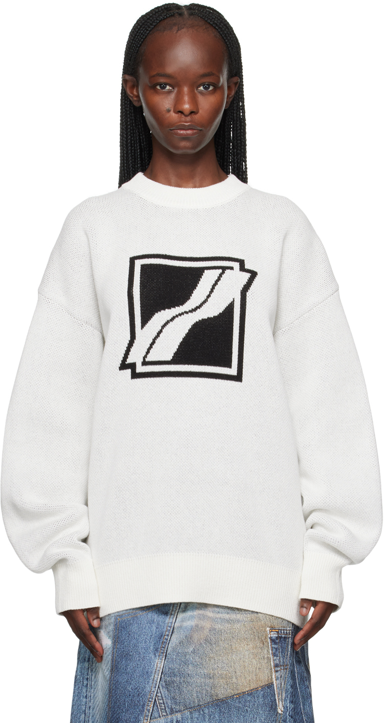 We11done Off-White Jacquard Sweater
