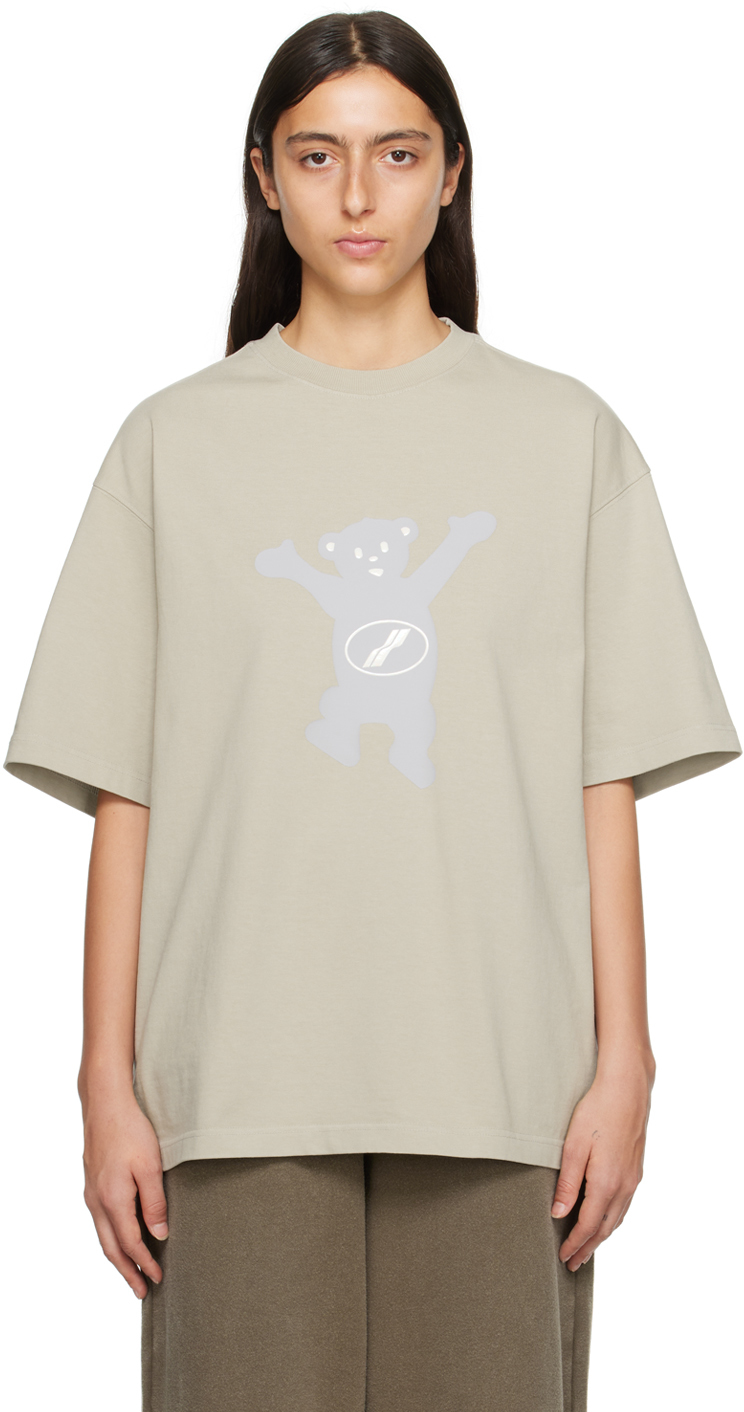 Gray Teddy Logo T-Shirt