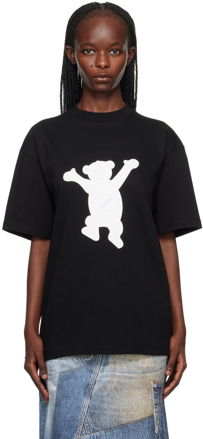 We11done: Black Printed T-Shirt | SSENSE