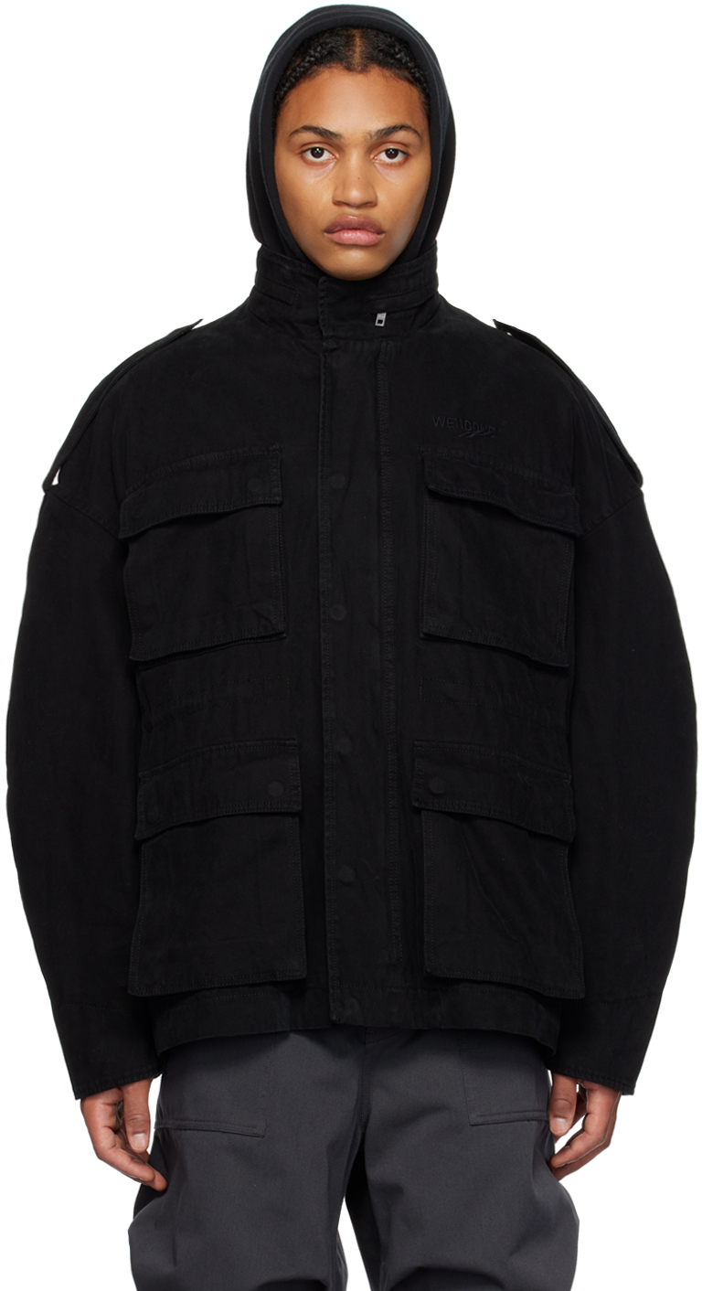 Black Washed Denim Jacket