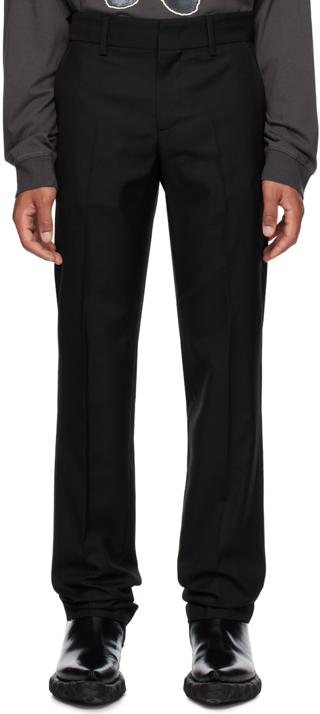 We11done: Black Four-Pocket Trousers | SSENSE UK