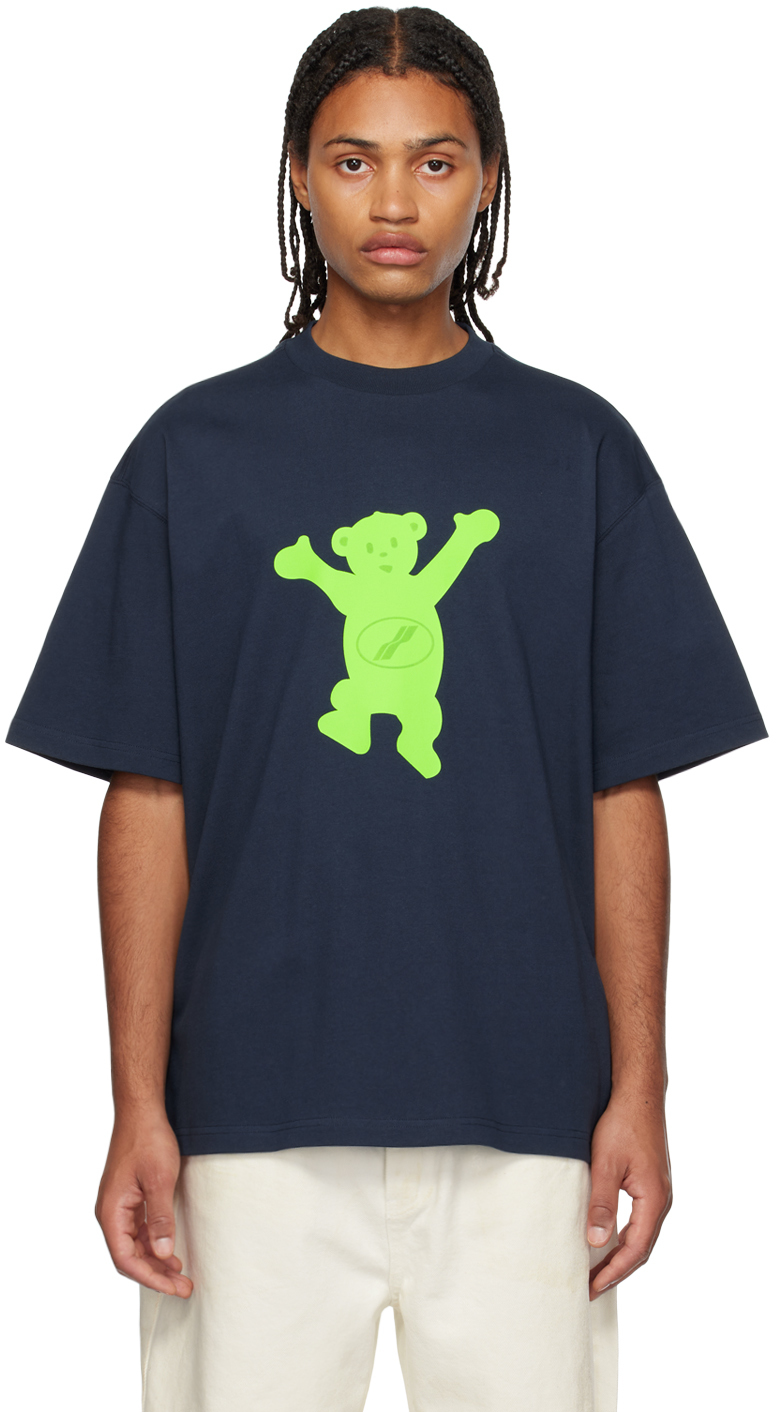 We11 Done Navy Teddy T-shirt