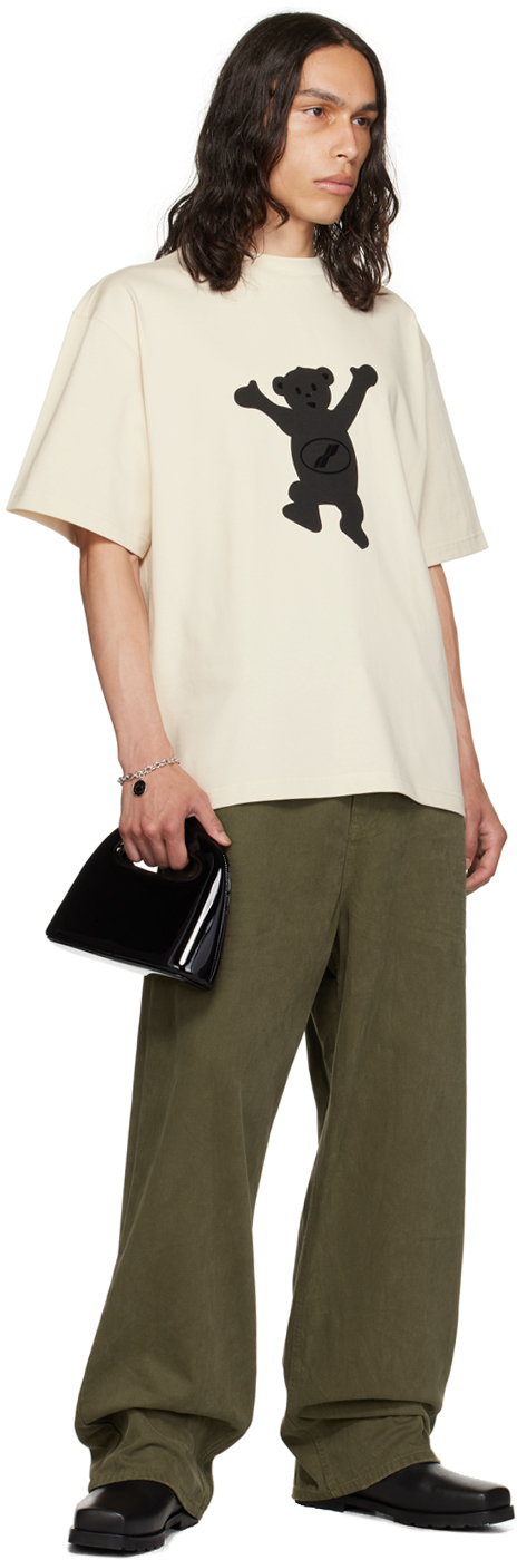 We11 Done Off-white Printed T-shirt In Ivory