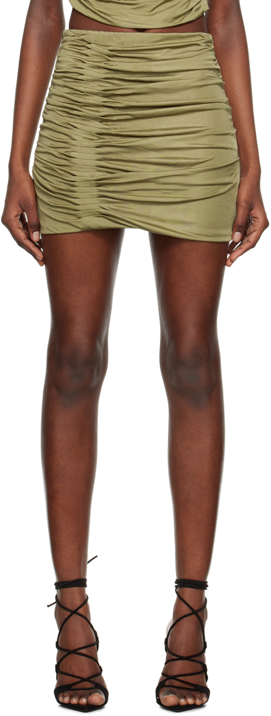 GAUGE81 EMPIRE ビスコース MAROON ミニスカート Black Maroon Miniskirt by Gauge81 on Sale