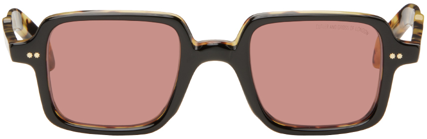Cutler And Gross Tortoiseshell Gr02 Sunglasses In Black/red
