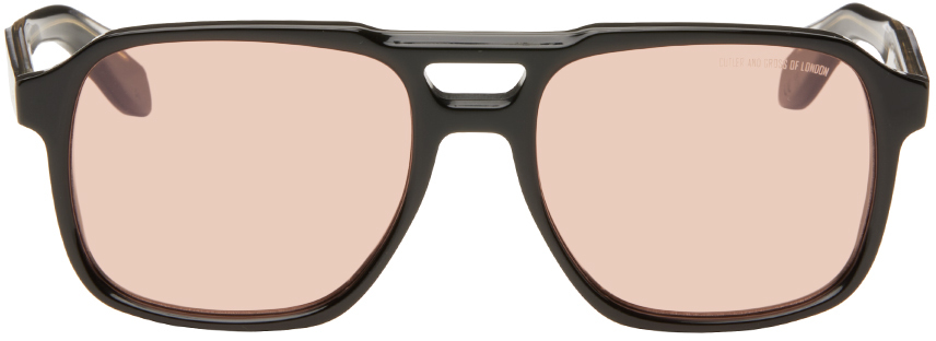 Cutler And Gross Black 1394 Sunglasses In Black/red