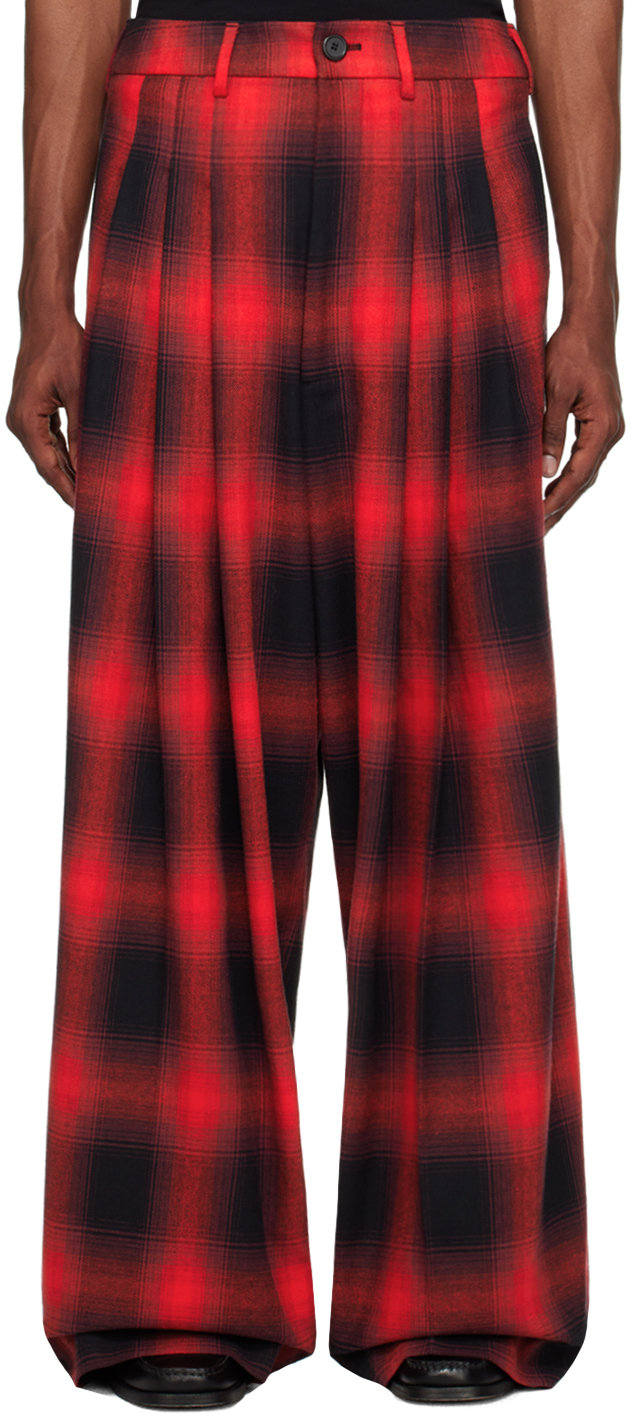 Red & Black Check Trousers