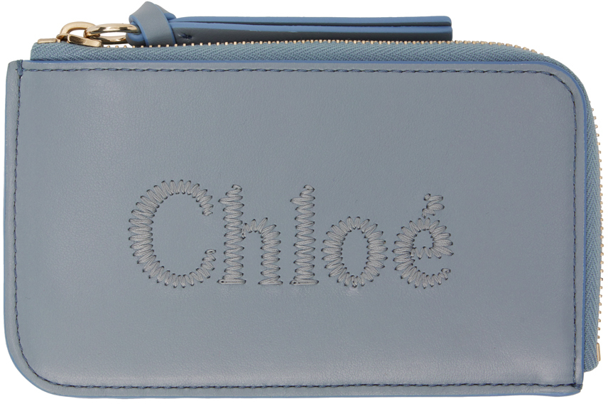 Chloé Blue Small Sense Card Holder