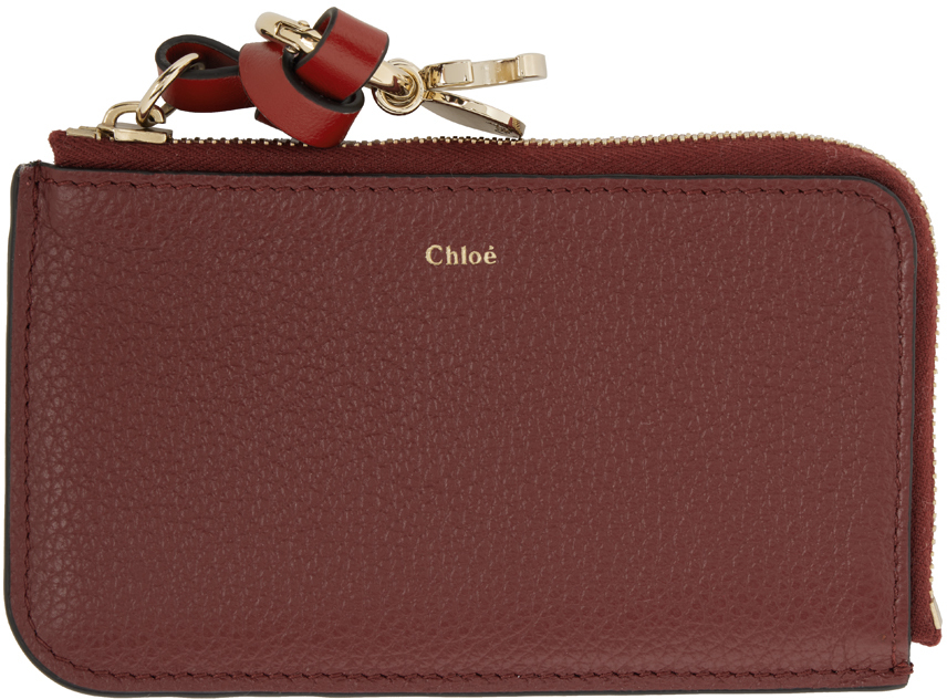 Chloé: Red Alphabet Coin Pouch | SSENSE Canada