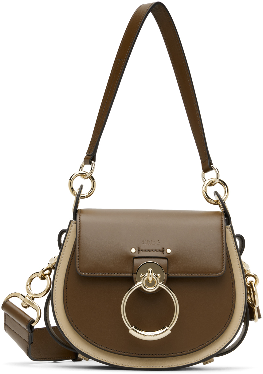 Chloé Brown & Beige Small Tess Bag