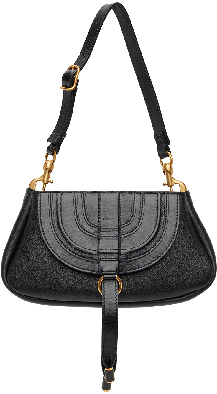 Chloé Black Marcie Clutch Bag In 001 Black