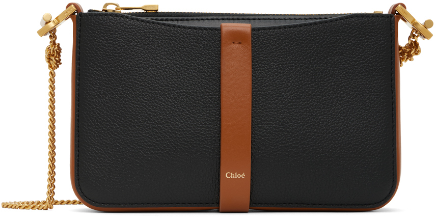 Chloé Black & Brown Marcie Bag In 001 Black