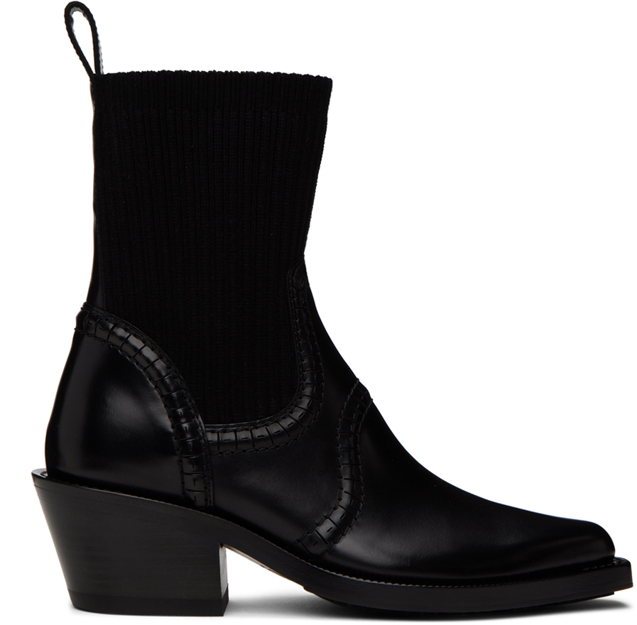 Chloé Black Nellie Texan Boots