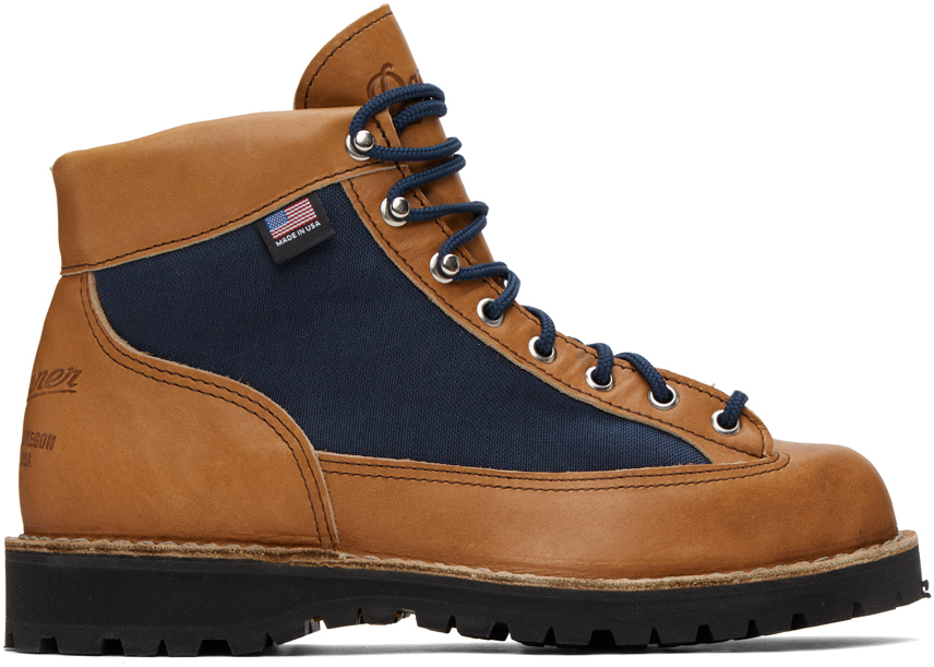 Danner Tan & Navy  Light Boots In Cascade